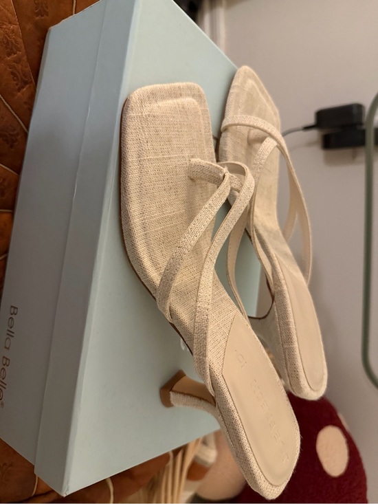 Joe Fresh Shoes - Joe Fresh Beige Linen Knot-Front Heels